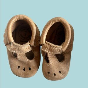 Brown Leather Freshly Picked Kids Moccasins
